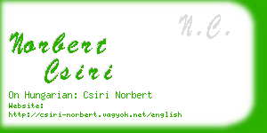 norbert csiri business card